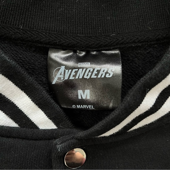 Marvel Avengers Varsity Jacket White Black Medium Unisex Dev Team Gift - Picture 11 of 12